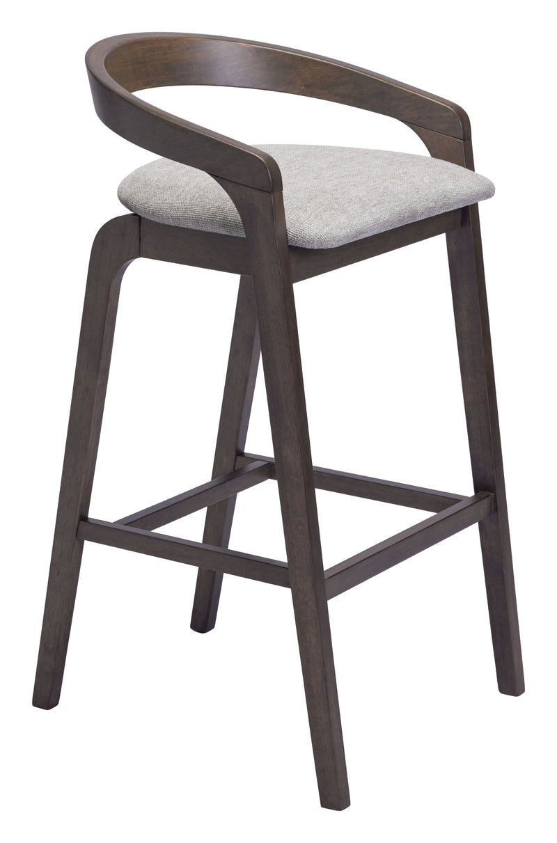 Troy Barstool (Set of 2) Dove Gray & Espresso