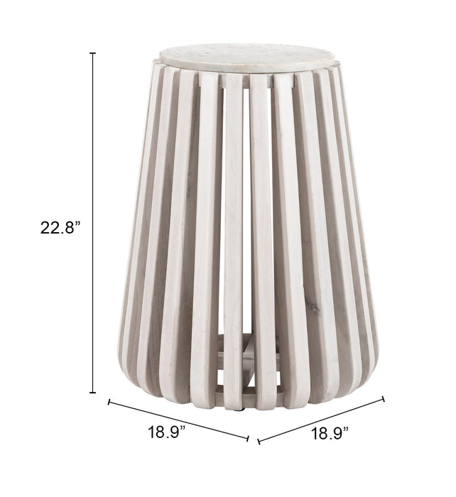 Cyprus Side Table White & Whitewashed