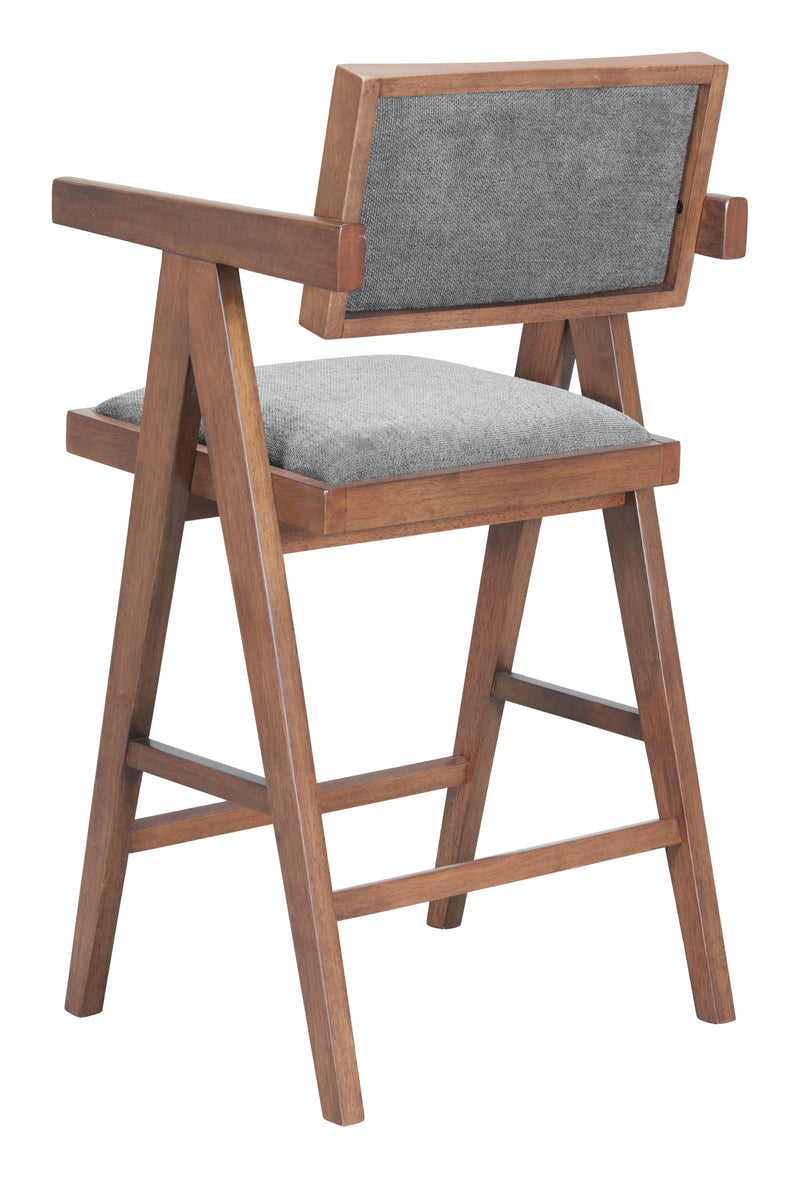 Delhi Counter Stool (Set of 2) Gray & Walnut