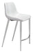 Magnus Counter Stool (Set of 2) White & Silver