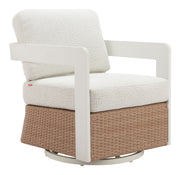 Gelo Swivel Chair White & Brown