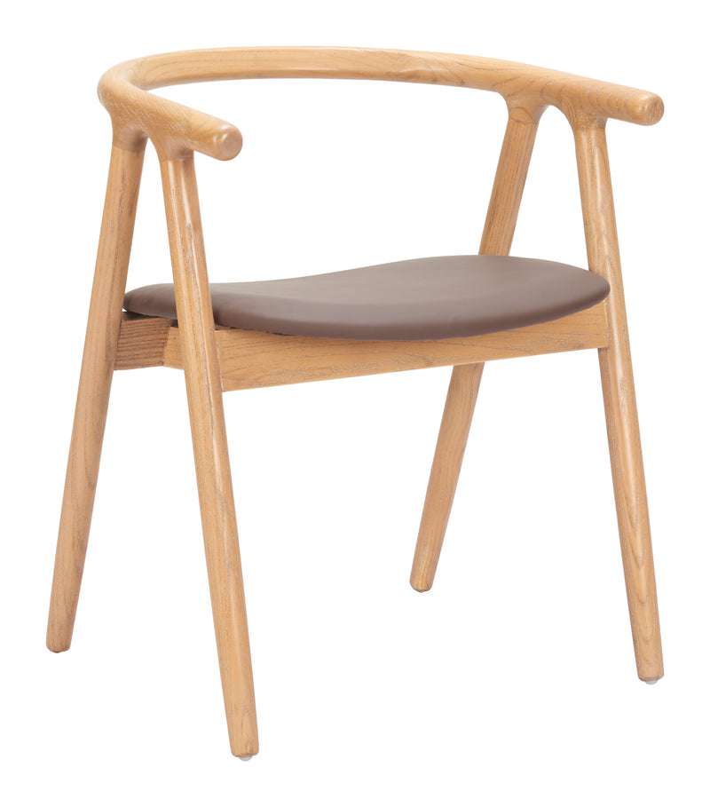 Peker Dining Chair (Set of 2) Brown & Natural