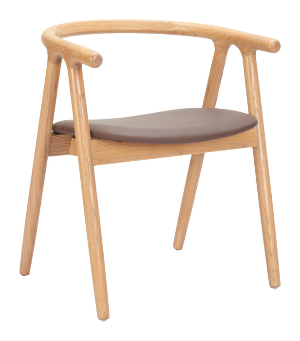 Peker Dining Chair (Set of 2) Brown & Natural