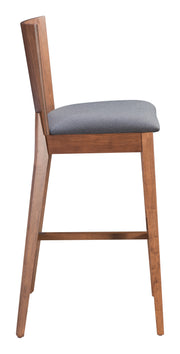 Ambrose Barstool (Set of 2) Walnut & Dark Gray