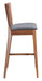 Ambrose Barstool (Set of 2) Walnut & Dark Gray