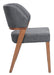 Sunobu Dining Chair (Set of 2) Azure Gray & Walnut