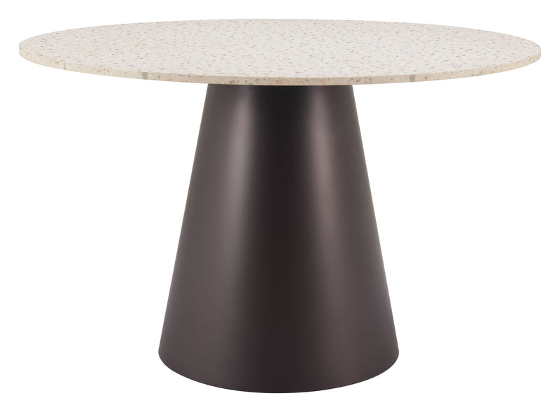 Jorf Dining Table Beige & Bronze
