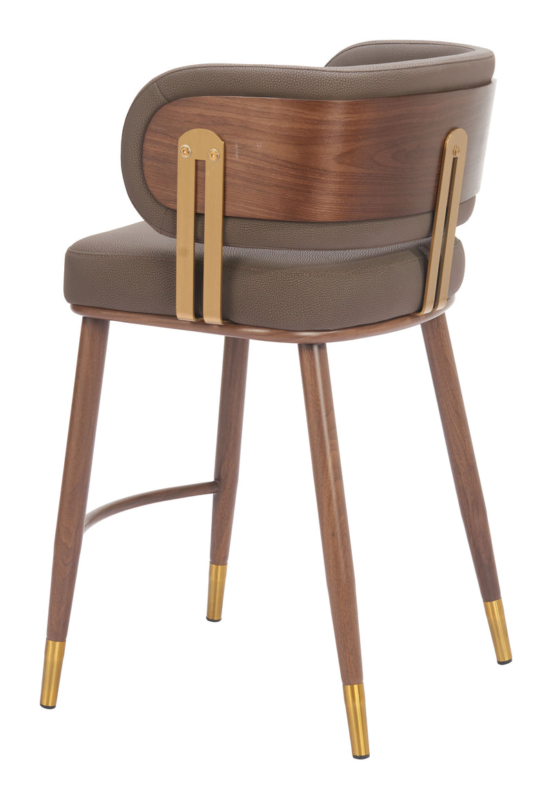 Brew Counter Stool Brown & Walnut