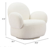 Pilka Swivel Chair White