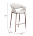 Limay Barstool Beige & Walnut