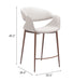 Limay Counter Stool Beige & Walnut