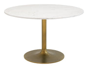 Ithaca Dining Table White & Gold