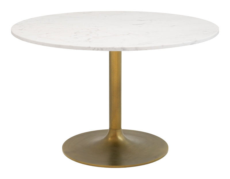 Ithaca Dining Table White & Gold