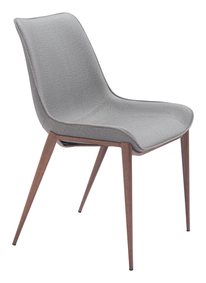 Magnus Dining Chair (Set of 2) Slate Gray & Walnut