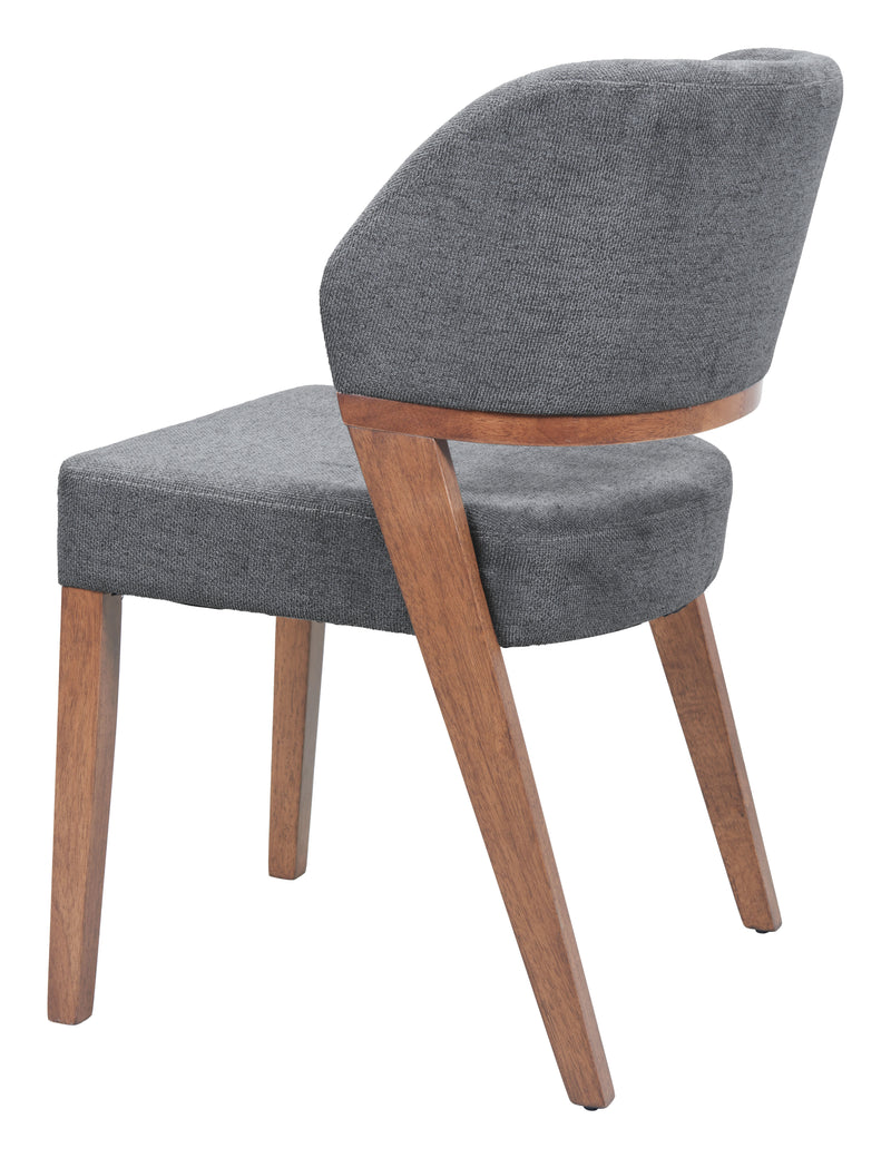 Sunobu Dining Chair (Set of 2) Azure Gray & Walnut