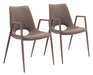 Desi Dining Chair (Set of 2) Brown & Walnut