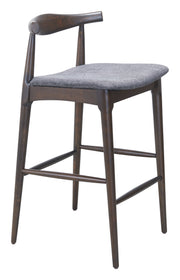 Tuzka Barstool (Set of 2) Gray & Espresso