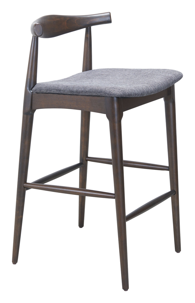 Tuzka Barstool (Set of 2) Gray & Espresso