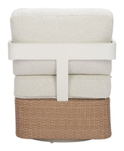 Gelo Swivel Chair White & Brown