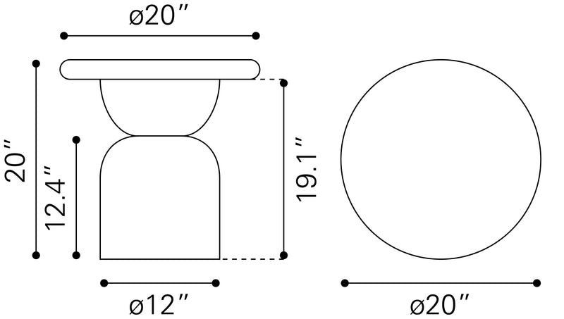 Hals Side Table Black
