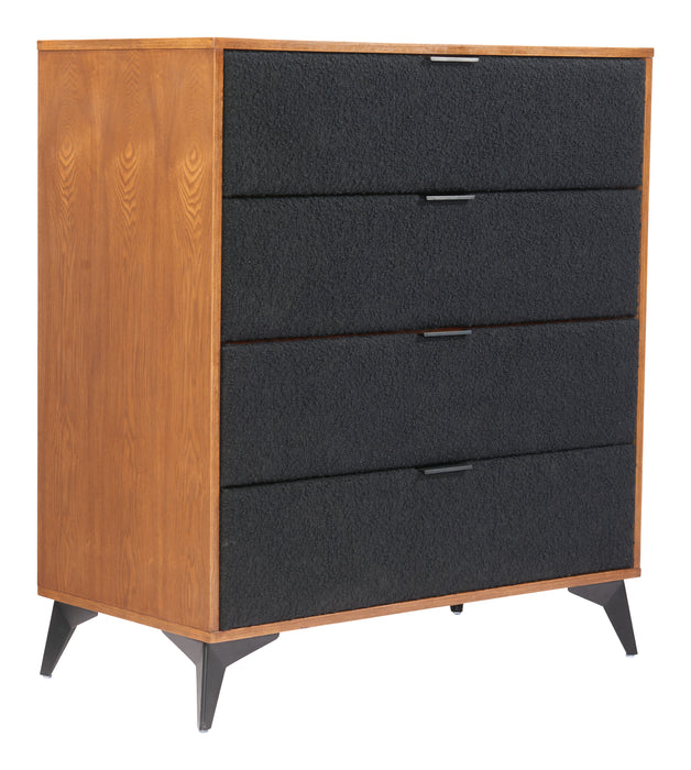Zarif Chest Black & Walnut