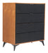 Zarif Chest Black & Walnut