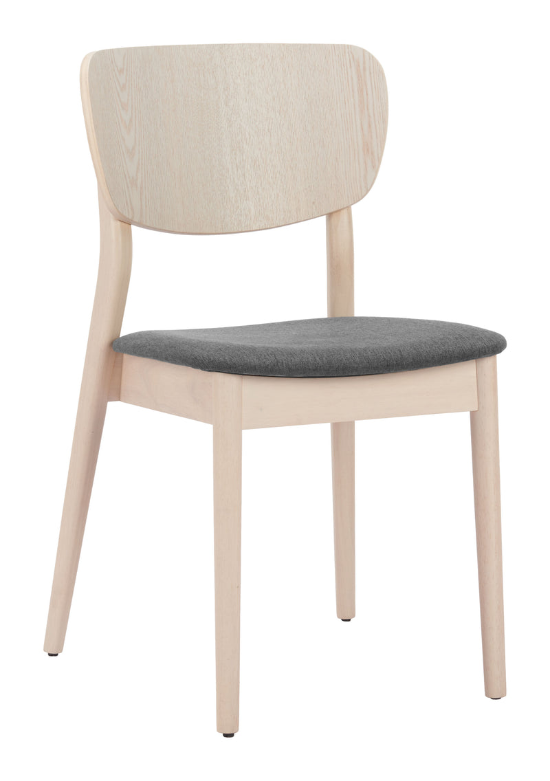 Kellua Dining Chair (Set of 2) Gray & Natural