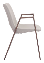 Desi Dining Chair (Set of 2) Beige & Walnut