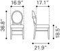 Regents Dining Chair (Set of 2) Walnut & Light Gray