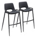 Desi Barstool (Set of 2) Black