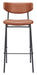 Charon Barstool (Set of 2) Vintage Brown