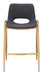 Desi Counter Stool (Set of 2) Black & Gold