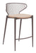 Silues Counter Stool (Set of 2) Taupe & Brown