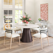 Jorf Dining Table Beige & Bronze