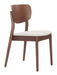 Kellua Dining Chair (Set of 2) Beige & Walnut