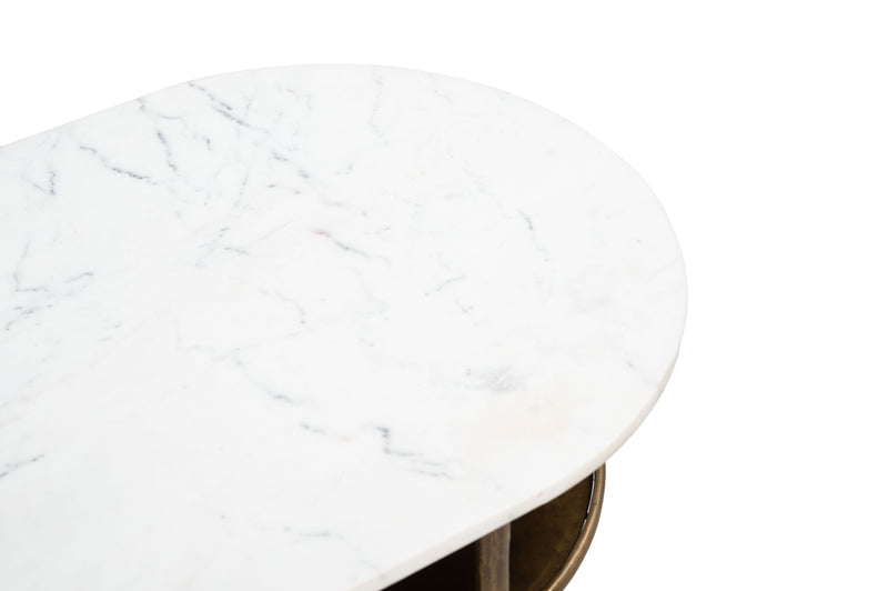 Bild Console Table White & Brass