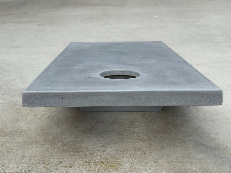 Concrete Cantilever Cornhole Board Floating