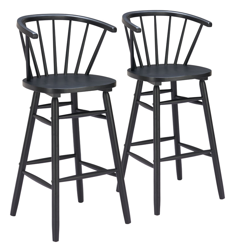 Stenger Barstool (Set of 2) Black