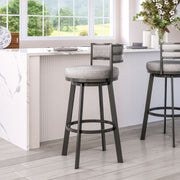 Gimsby Swivel Barstool Gray
