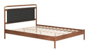 Netz Queen Bed Black & Walnut