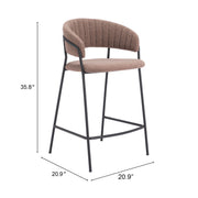 Josephine Counter Stool (Set of 2) Brown