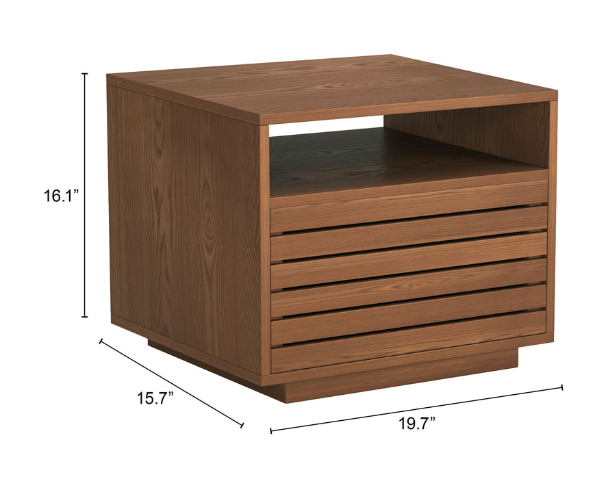 Slit Nightstand Walnut