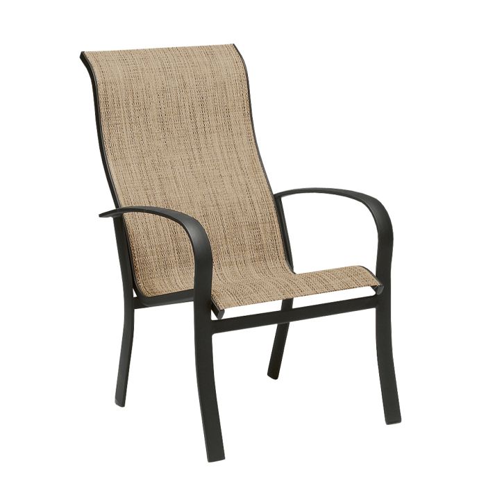 Fremont Sling High Back Dining Arm Chair - Stackable Sling