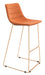 Adele Barstool (Set of 2) Orange & Gold