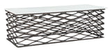 Duchess Coffee Table White & Antique Bronze