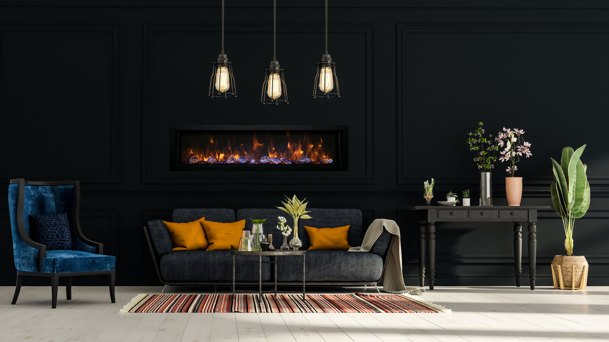 Deep Indoor or Outdoor Electric Built-in only with black steel surround