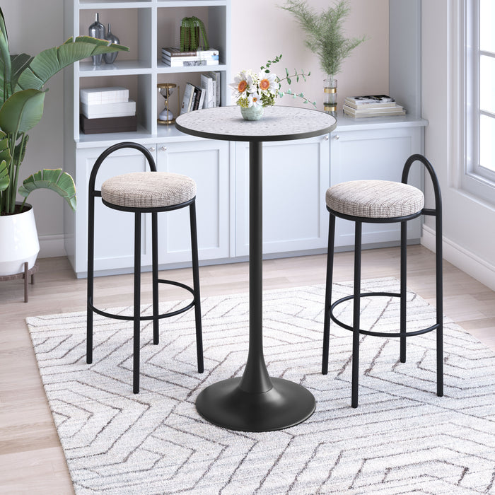 Sisal Barstool (Set of 2) Beige Tweed