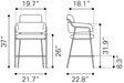 Marcel Counter Stool (Set of 2) Brown