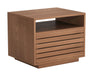 Slit Nightstand Walnut
