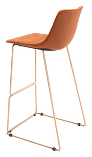 Adele Barstool (Set of 2) Orange & Gold